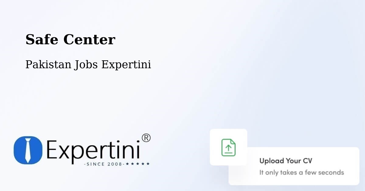 Safety Center – Kamar Mushani - Pakistan Jobs Expertini